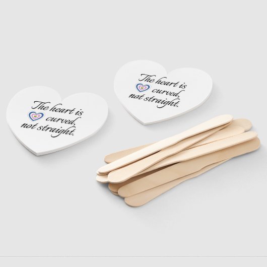 Het hart is niet recht handwaaier (Niet-gemonteerd)