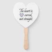 Het hart is niet recht handwaaier (Voorkant)