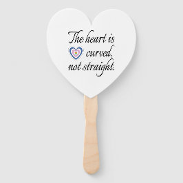 Het hart is niet recht handwaaier