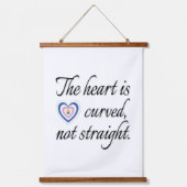 Het hart is niet recht hangend wandkleed (Voorkant)