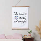 Het hart is niet recht hangend wandkleed (Slaapkamer)