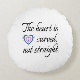 Het hart is niet recht rond kussen