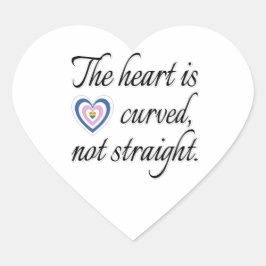 Het hart is niet recht sticker