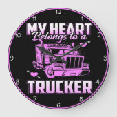 Het hart is van een vrachtwagenchauffeur grote klok (Voorkant)