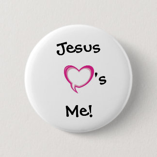Het hart, Jezus, ik... Ronde Button 5,7 Cm