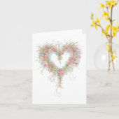 Het hart kaart (Gele Bloem)