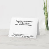 Het hart Mandala kleurt 3 Kaart (Achterkant)