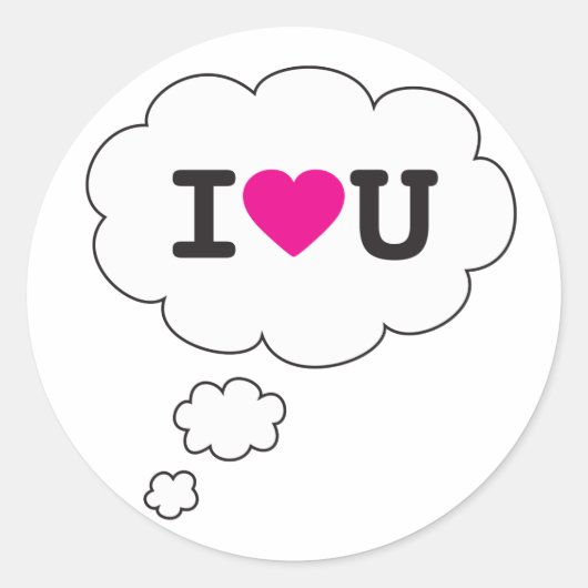 Het hart ronde sticker (Voorkant)