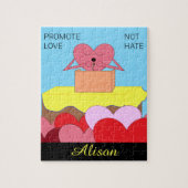 Het hart spreekt over liefde: legpuzzel (Verticaal)