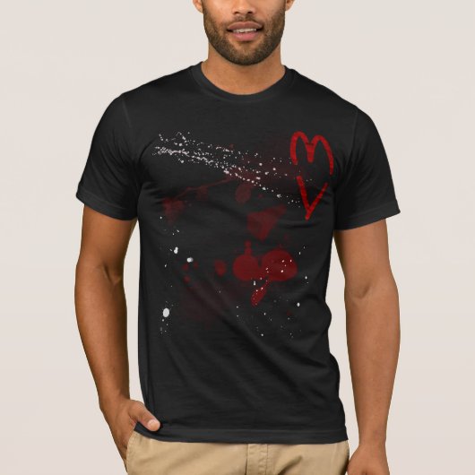 "Het hart: Triptych" Shirt (Mannen) (Voorkant)