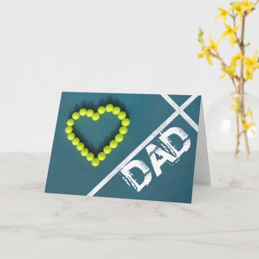 Het Hart Vaderdag van het tennis Kaart (Gele Bloem)