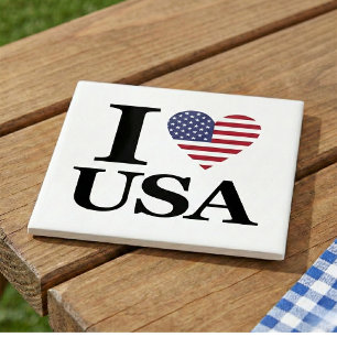 Het "Hart van Amerika" keramische tegel Tegeltje