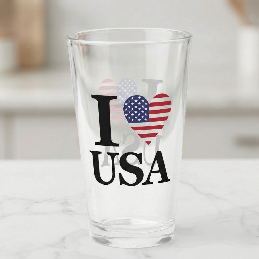 Het "Hart van Amerika"-Pintglas Glas