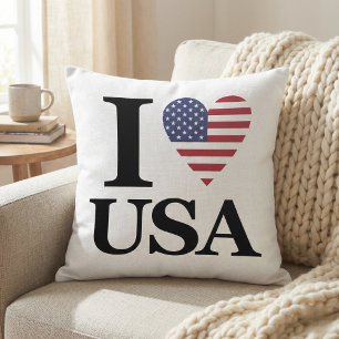 Het "Hart van Amerika" vierkante sierkussen