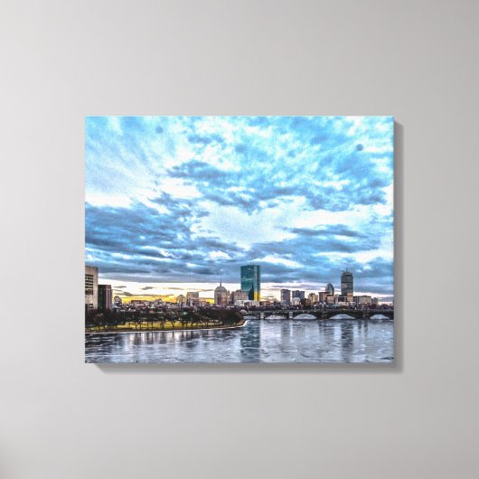 Het hart van Boston Canvas Print (Voorkant)