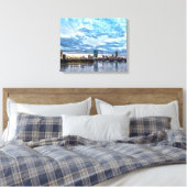 Het hart van Boston Canvas Print (Insitu (Slaapkamer))