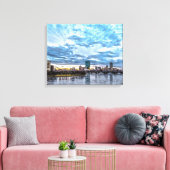Het hart van Boston Canvas Print (Insitu (Woonkamer))