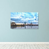 Het hart van Boston Canvas Print (Insitu (Houten vloer))