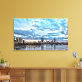 Het hart van Boston Canvas Print (Insitu (Woonkamer))