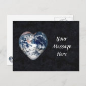 Het hart van de aarde in het universum briefkaart (Voorkant / Achterkant)