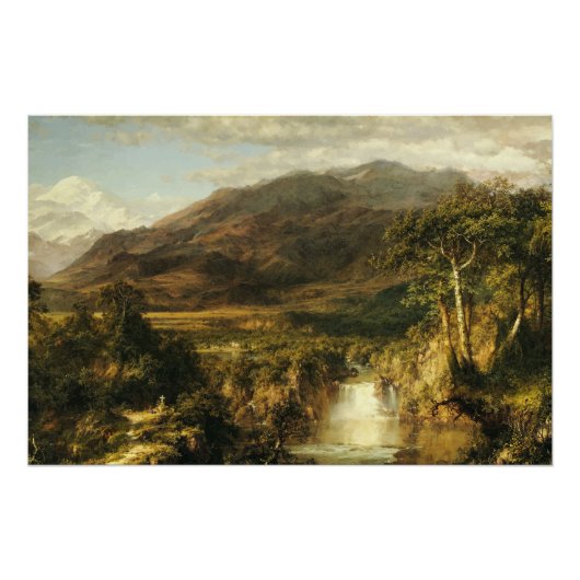 Het hart van de Andes door de Frederic Edwin Churc Perfect Poster (Voorkant)