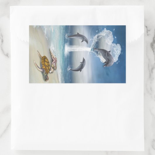 Het hart van de Dolfijnen Sticker (Tas)