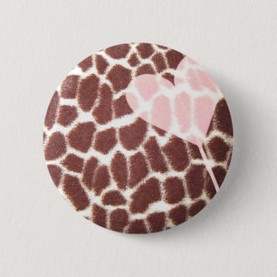 Het Hart van de Druk van de Giraffe Ronde Button 5,7 Cm