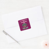 Het Hart van de Edelsteenboom: Een Romantische Val Vierkante Sticker (Envelop)