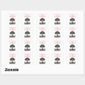 Het Hart van de Edelsteenboom: Een Romantische Val Vierkante Sticker (Vel)