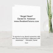 Het Hart van de engel Kaart (Achterkant)