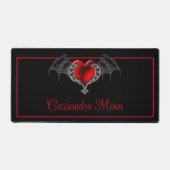 Het Hart van de gothic met Bat Wings Gepersonalise Bureaumat (Voorkant)