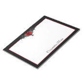 Het Hart van de gothic met Bat Wings Gepersonalise Notitieblok (Schuin)