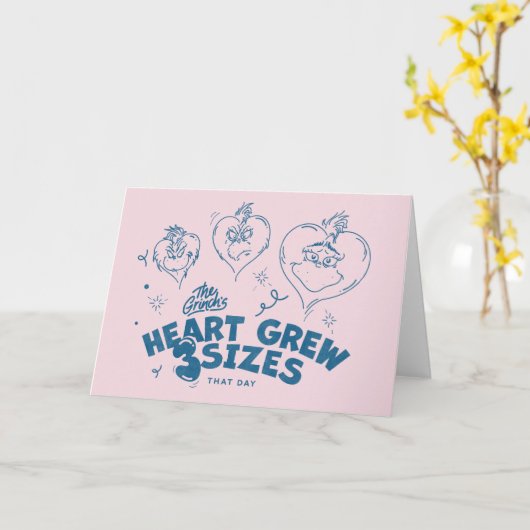 Het hart van de Grinch werd 3 keer zo groot Kaart (Gele Bloem)
