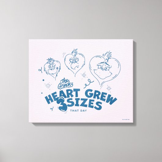 Het hart van de Grinch werd 3 maten groter Canvas Afdruk (Voorkant)