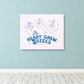 Het hart van de Grinch werd 3 maten groter Canvas Afdruk (Insitu (Houten vloer))
