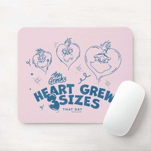 Het hart van de Grinch werd 3 maten groter Muismat (Met muis)