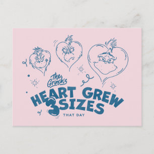 Het hart van de Grinch werd drie keer zo groot Briefkaart