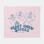 Het hart van de Grinch werd drie keer zo groot Fleece Deken (Voorkant (Horizontaal))