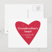 Het hart van de grootmoeder briefkaart (Voorkant / Achterkant)