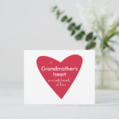 Het hart van de grootmoeder briefkaart (Staand voorkant)