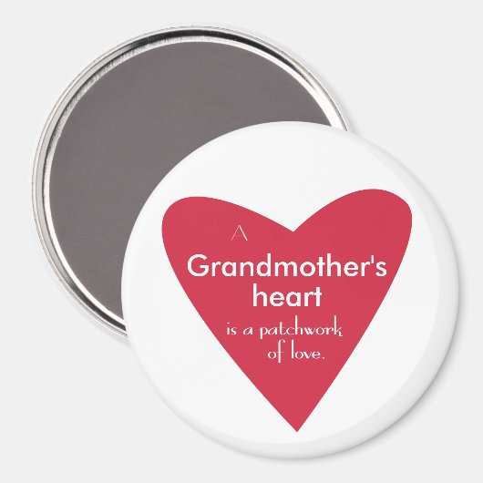 Het hart van de grootmoeder magneet (Voorkant / Achterkant)