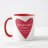 Het hart van de grootmoeder mok (Links)