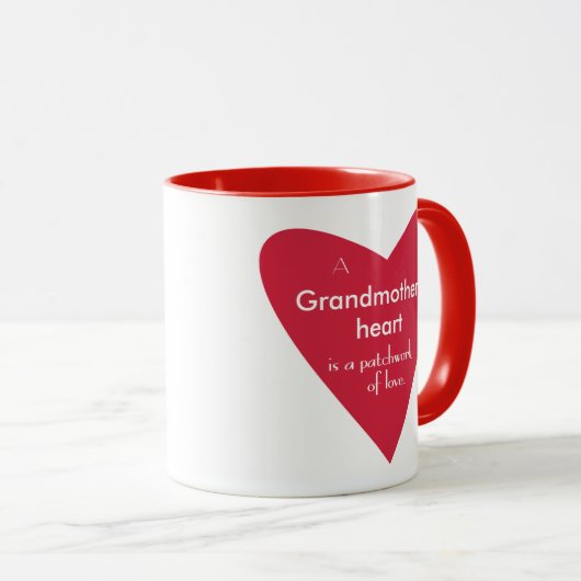 Het hart van de grootmoeder mok (Voorkant rechts)