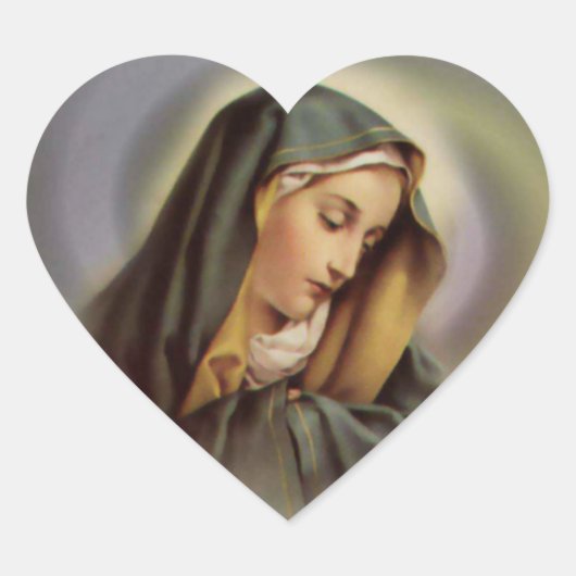 Het hart van de Heilige Maagd Maria Sticker (Voorkant)