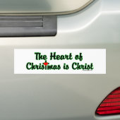 Het hart van de kerst is Christelijke slagers Bumpersticker (Op auto)