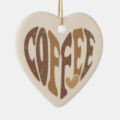 Het hart van de koffieliefhebber keramisch ornament (Rechts)