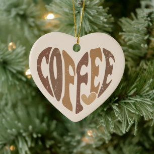 Het hart van de koffieliefhebber keramisch ornament
