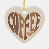 Het hart van de koffieliefhebber keramisch ornament (Achterkant)