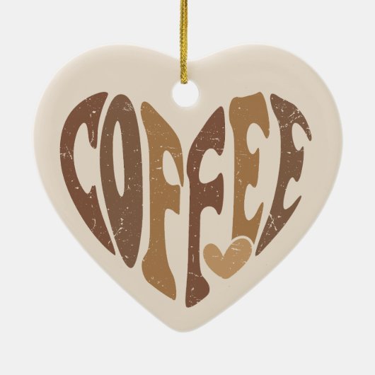 Het hart van de koffieliefhebber keramisch ornament (Achterkant)