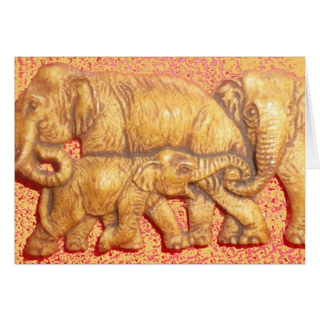 Het hart van de kudde: Elephant Family Portrait (Voorkant Horizontaal)